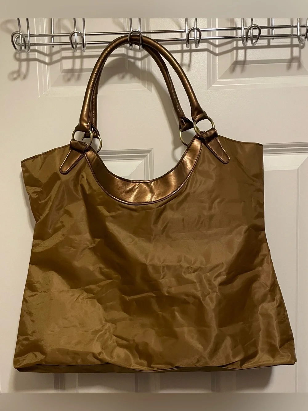 Vintage Ed Hardy Love Kills Slowly Bronze Tote Bag Y2K